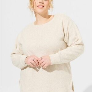 Torrid Cozy Fleece Drop Shoulder Step Hem Sweatshirt 3x